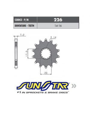 voortandwiel YAMAHA YZ 85 14